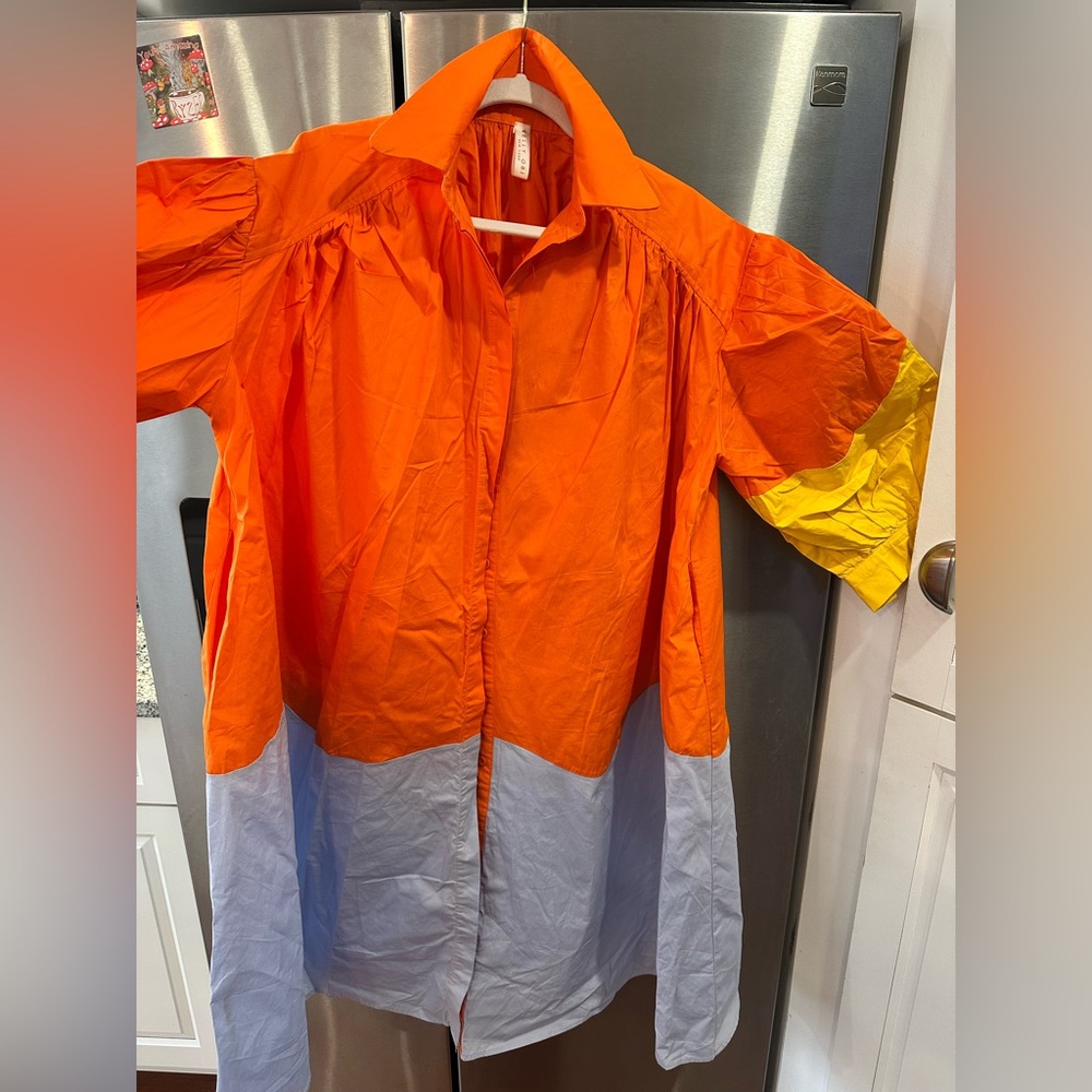 Colorful  Shirt Dress with pockets